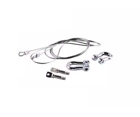 Тросс металлический с карабином RC Turn (#FZ00018R) 1/10 Scale RC Alloy Rope Chain and Hooks for Rock Crawler