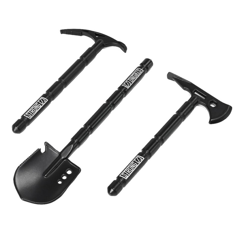 Набор масштабный RC4x4 (#Strong003) Metal Hammer Pickaxe Axe and Shovel for 1/10 RC Crawler