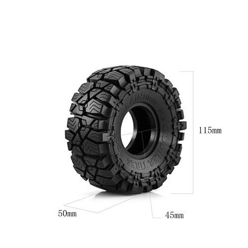 Шины внедорожные Off-Road RCTurn (#RTPA19A02) 1.9" (inch) Crawler Tires with Foam for 1/10 RC Crawler 120x47mm 4pcs/set