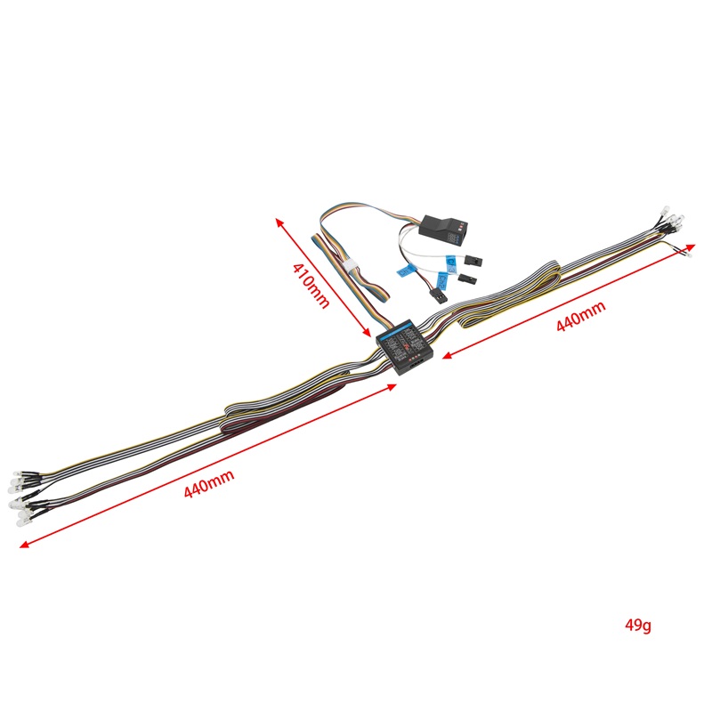 Блок света RCTurn (#RTX4V2L02) Full Control 14 Leads LED Light Set with Controllers for 1/10 RC Crawlers Lead Dia: 3mm / 5mm