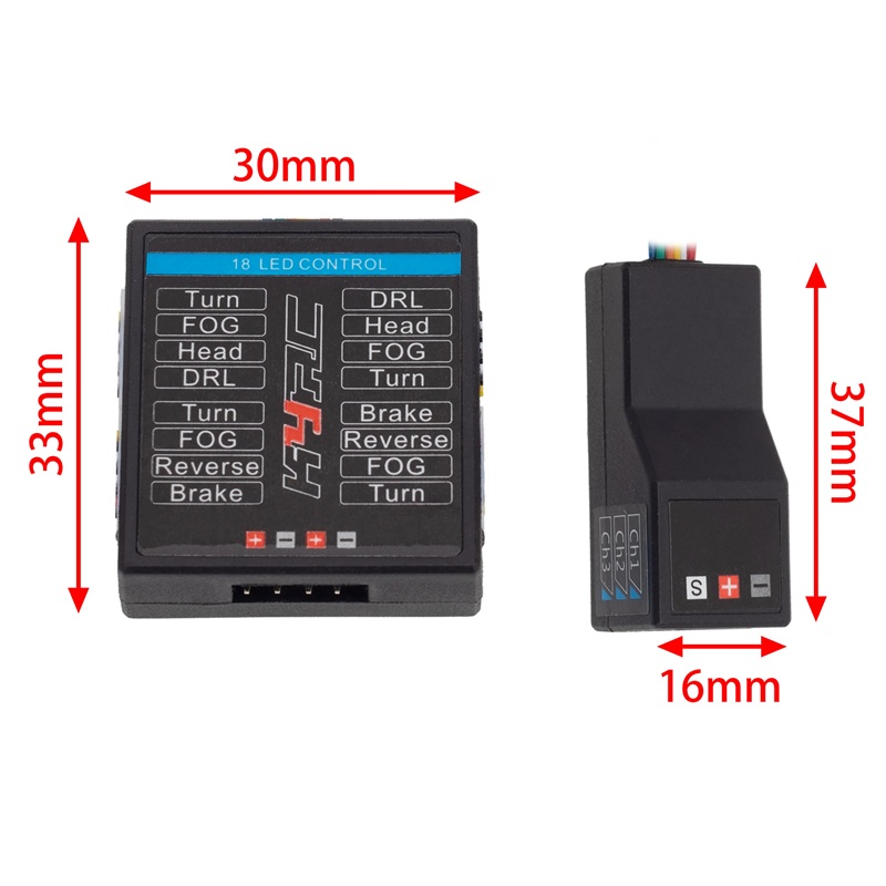 Блок света RCTurn (#RTX4V2L02) Full Control 14 Leads LED Light Set with Controllers for 1/10 RC Crawlers Lead Dia: 3mm / 5mm