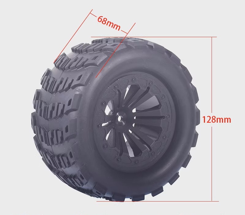 Колёса внедорожные HSP (#70128BK) Wheels6 Spoke Black 4 pcs