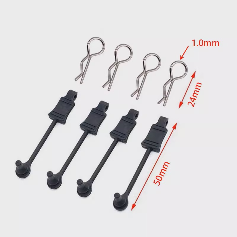 Клипсы RC-Avtomag (#AV02033R) Body Clips 1/10