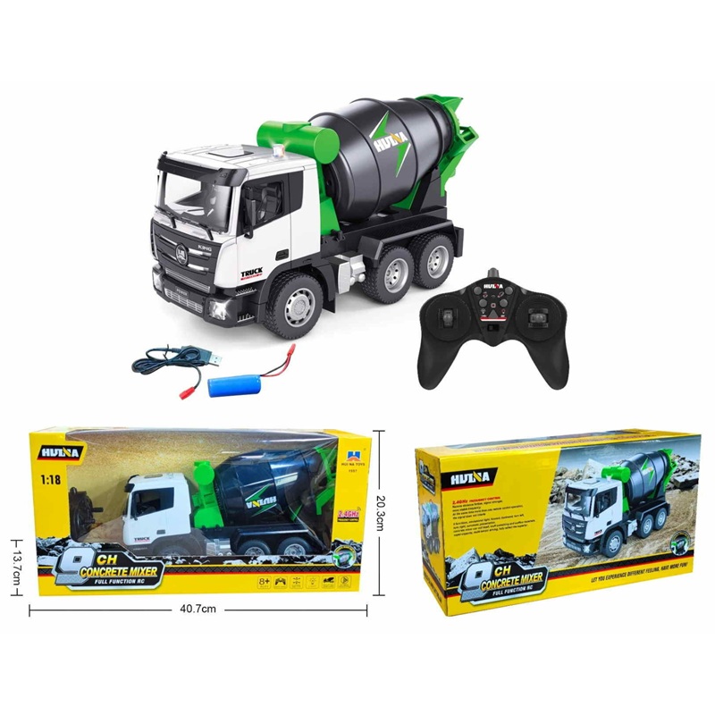 Радиоуправляемая бетономешалка HUI NA TOYS  (#HN1657) RC Truck 1/18 2,4G  (657)