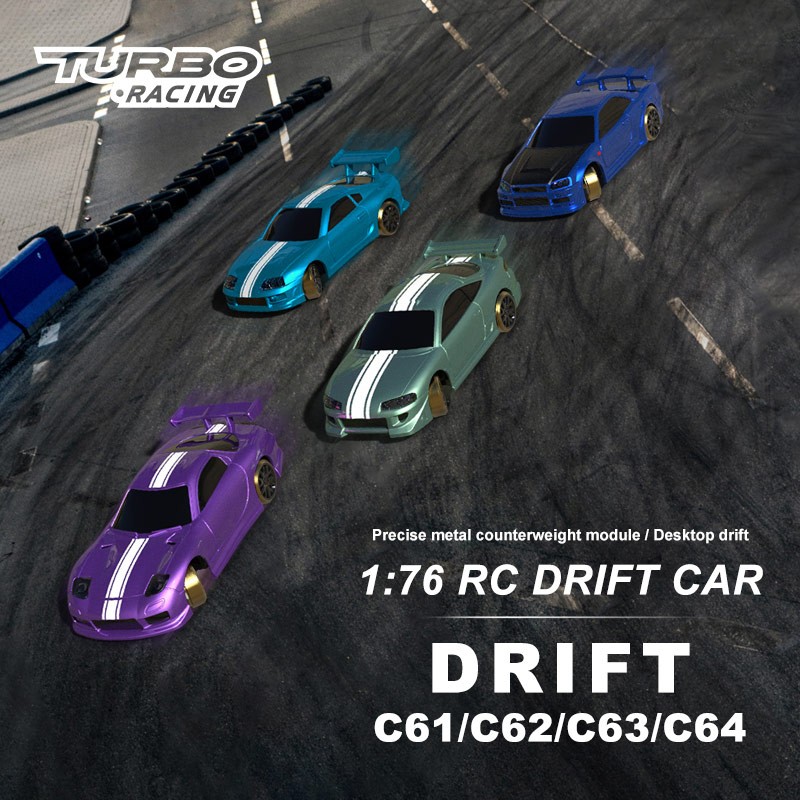 Радиоуправляемая модель для дрифта TurboRacing (#C61) RWD 1:76 RTR 2.4GHz