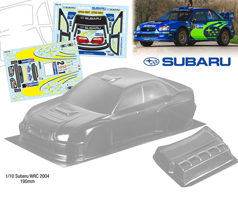 Кузов TeamC (#TC004) 1/10 Subaru WRC 2004, 190mm