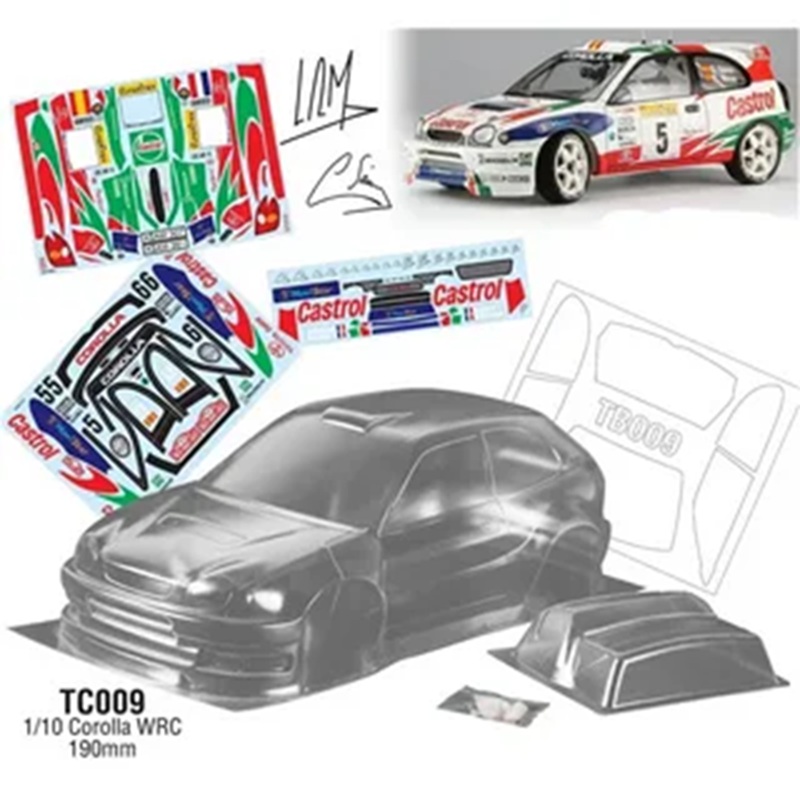 Кузов TeamC (#TC009)  1/10 Corolla WRC, 190mm