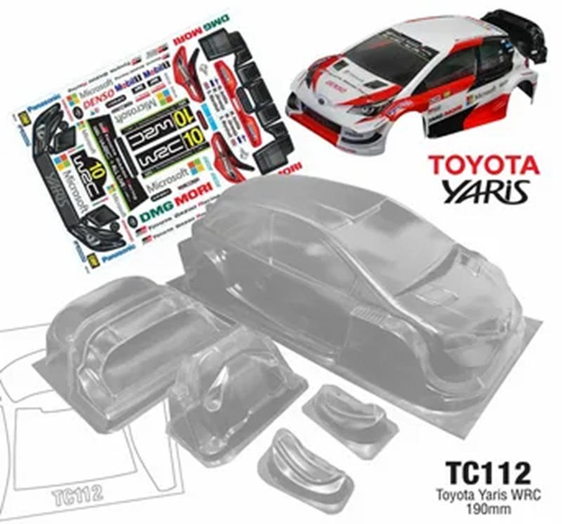 Кузов TeamC (#TC112) 1/10 Yaris WRC, 200mm