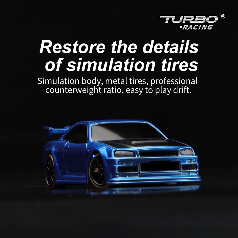 Радиоуправляемая модель для дрифта TurboRacing (#C64) RWD 1:76 RTR 2.4GHz