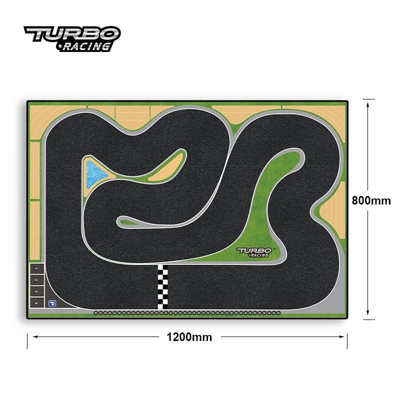 Трасса для шоссейно-кольцевых гонок TurboRacing (#760050) Mini Car Race Track Mat 1/76