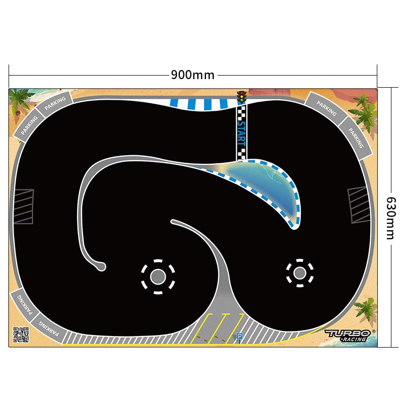 Трасса для дрифта TurboRacing (#760260) Drift Сar Race Track Mat 1/76