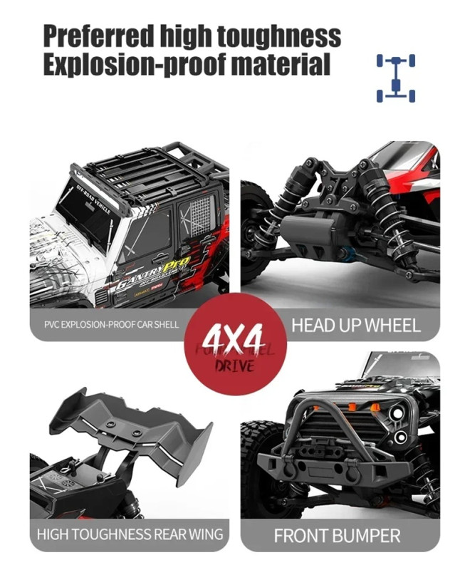 Радиоуправляемая модель монстра SuChiYu (#SCY16103PRO) 1/16 scale 2,4Ghz 4WD off-road brushless rc baggy