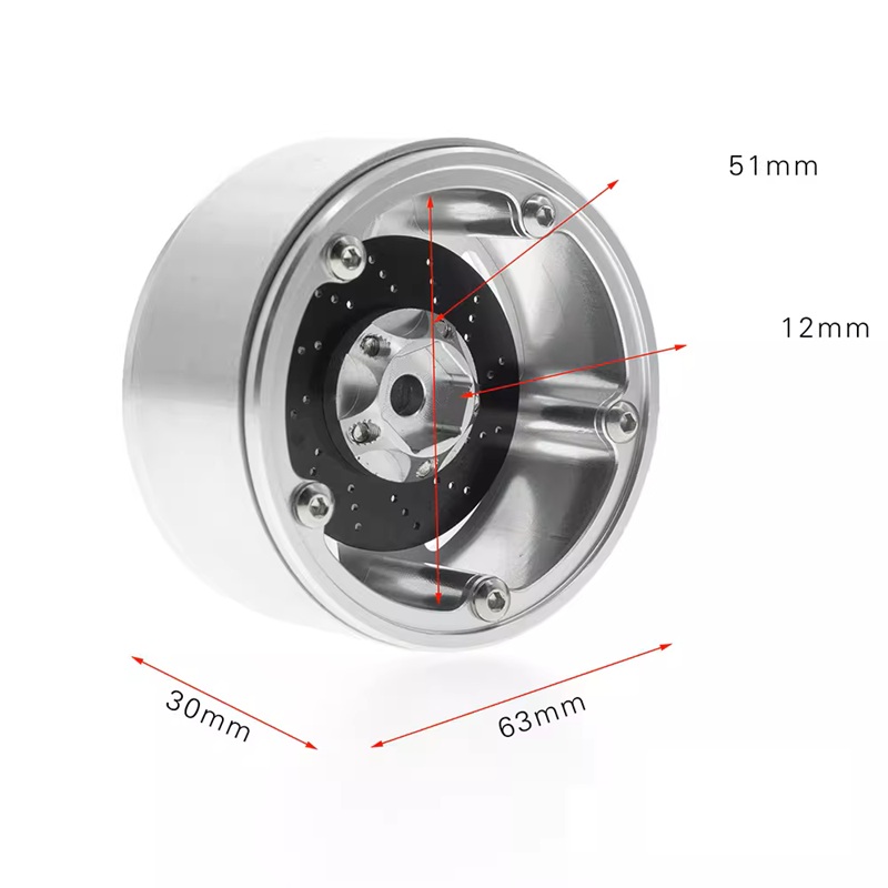 Диски бедлоки RC4X4 (#OT100045) 2.2 Aluminum CNC 5 Spoke Beadlock Wheel w/Wheel Hub 4pcs