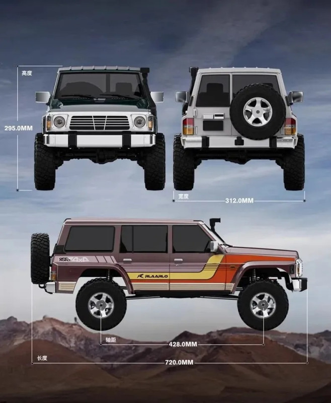 Радиоуправляемый внедорожник Rlaarlo (#TK07) 1/7 Scale 4WD Brushless RTR RC Crawler TK07