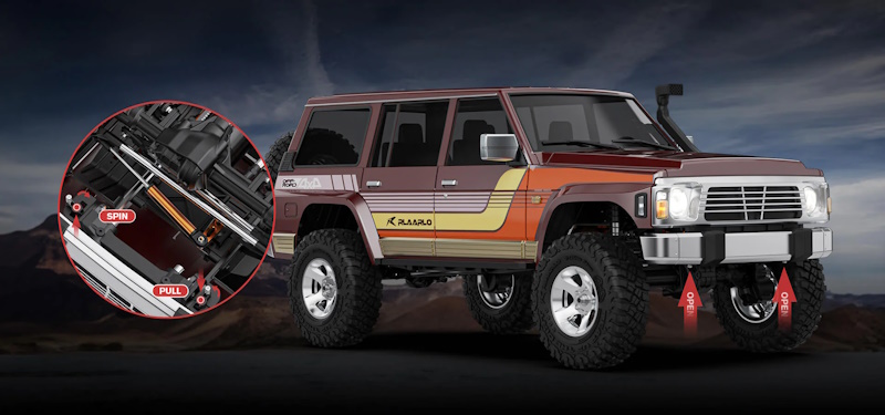 Радиоуправляемый внедорожник Rlaarlo (#TK07) 1/7 Scale 4WD Brushless RTR RC Crawler TK07