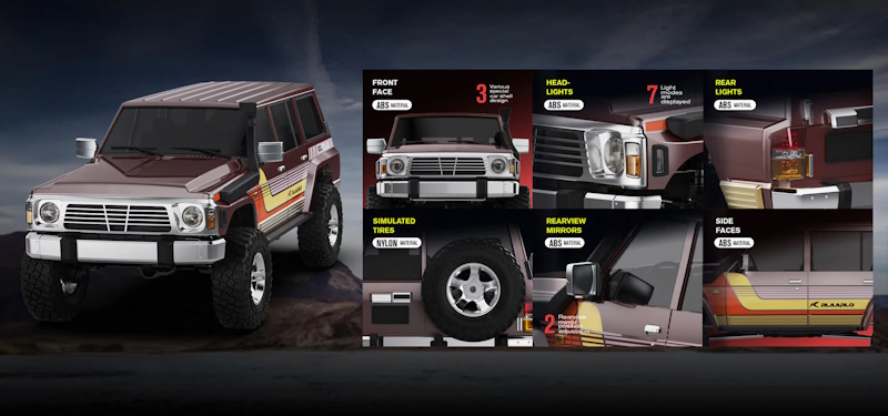 Радиоуправляемый внедорожник Rlaarlo (#TK07) 1/7 Scale 4WD Brushless RTR RC Crawler TK07