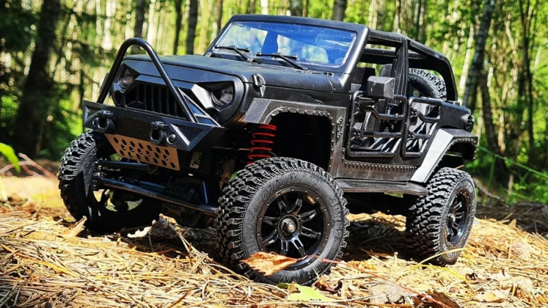 Радиоуправляемый внедорожник MN Hobby (#SG-MN-128B)  Jeep Wrangler Black 4WD RTR масштаб 1/12 2.4G