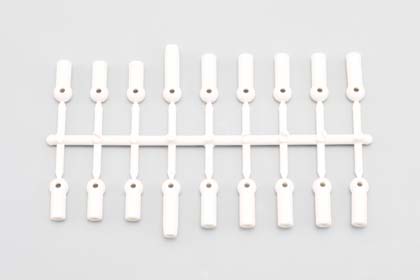 Шаровые наконечники Yokomo (#DRB-206W) Rod End Plastic Parts (White) for DRB