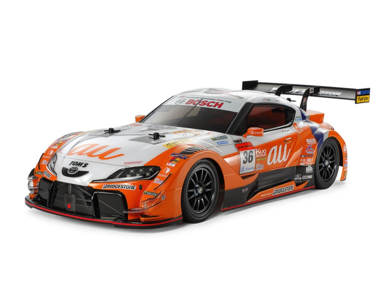 Радиоуправляемая шоссейная модель Tamiya (#58703) 1/10 SCALE R/C 4WD HIGH PERFORMANCE RACING CAR au TOM'S GR Supra (TT-02 CHASSIS)