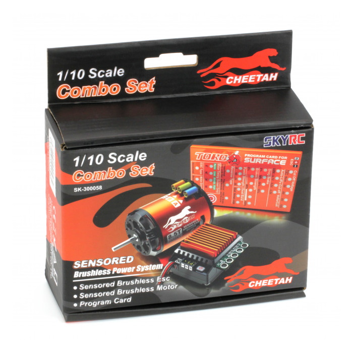 Комбо-набор SkyRC (#SK-300058-04) Cheetah 1/10th 60A 17.5T 1870kV Sensored Combo Set