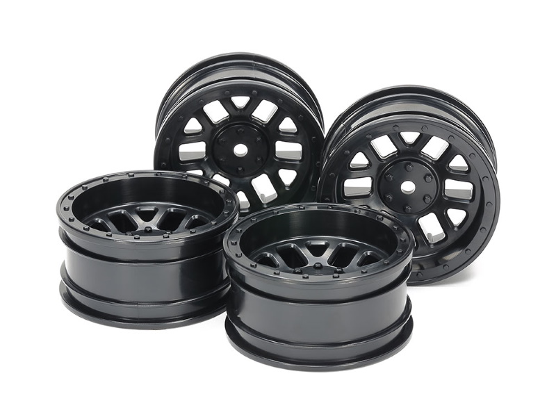 Диски Tamiya (#51686) CC-02 12-SPOKE WHEELS (26mm WIDTH, OFFSET +6) (BLACK) 4PCS