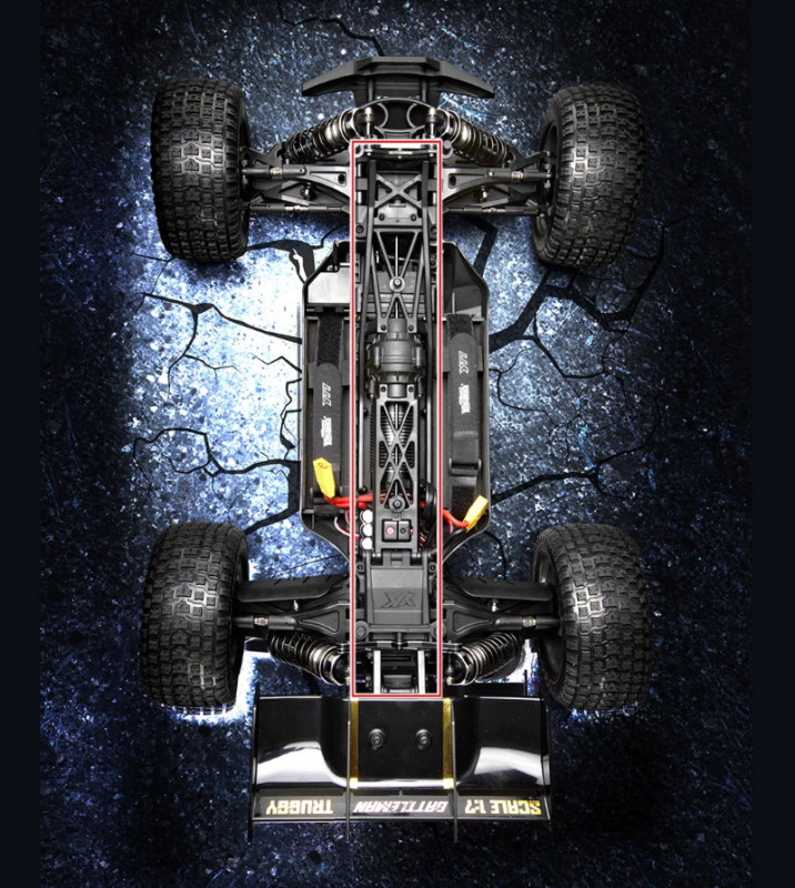 Радиоуправляемая модель трагги Yikong (#YK9071) Battleman 1/7 YT7 PRO Racing Truggy 4WD