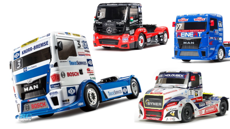 Радиоуправляемый грузовик Tamiya (#58683) 1/14 RC Mercedes-Benz Race Truck MP4  TT-01 Type E