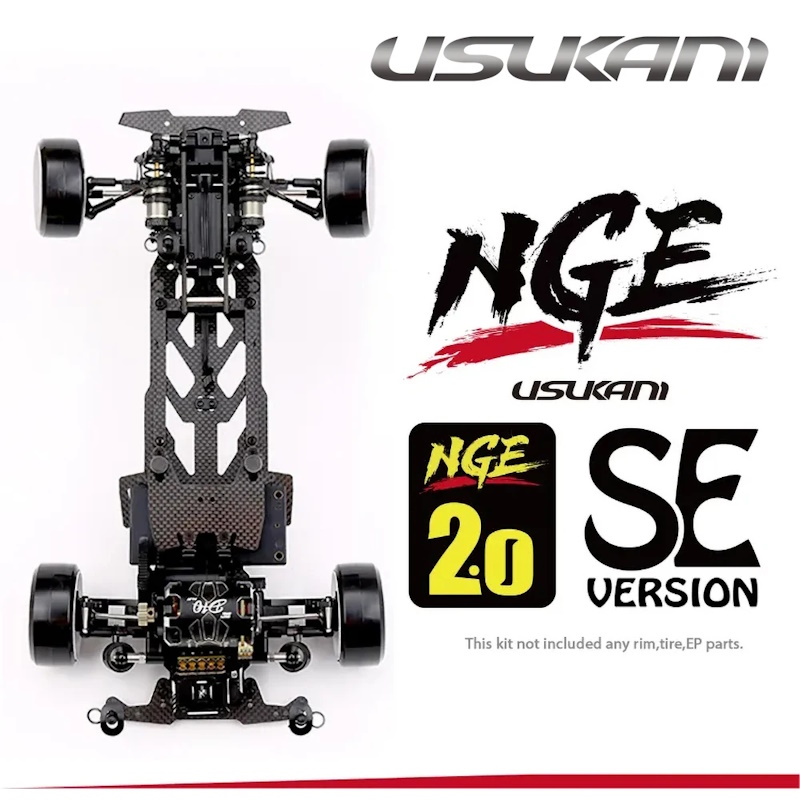 Радиоуправляемая модель для дрифта Usukani (#US88600) Usukani NGE 2.0 SE 1/10 RWD DRIFT CAR CHASSIS KIT (Carbon Fiber Version)