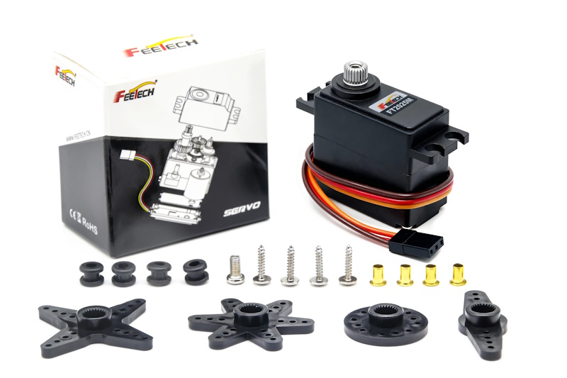 Сервопривод Feetech (#FT2025M) Metal Gear 6V 10.5kg.cm 180° Copper Gear Servo
