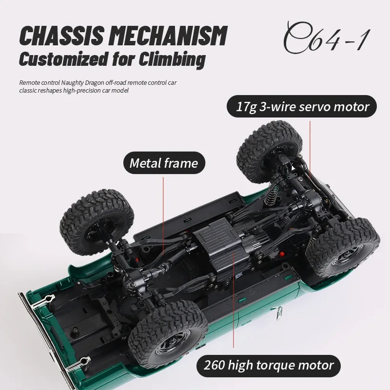 Радиоуправляемый внедорожник WPL (#SG-C-64-1-G) WPL Naughty Dragon Hilux 4WD 1:16