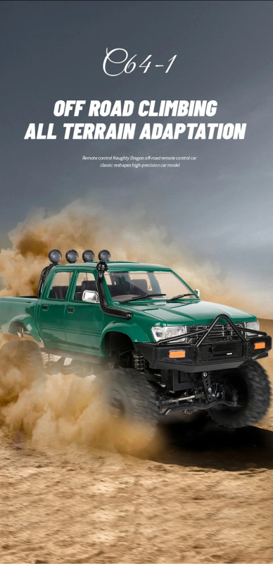 Радиоуправляемый внедорожник WPL (#SG-C-64-1-G) WPL Naughty Dragon Hilux 4WD 1:16