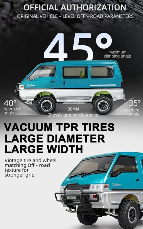 Радиоуправляемая шоссейная модель Landa (#LD1296) Mitsubishi Delica в масштабе 1:12.