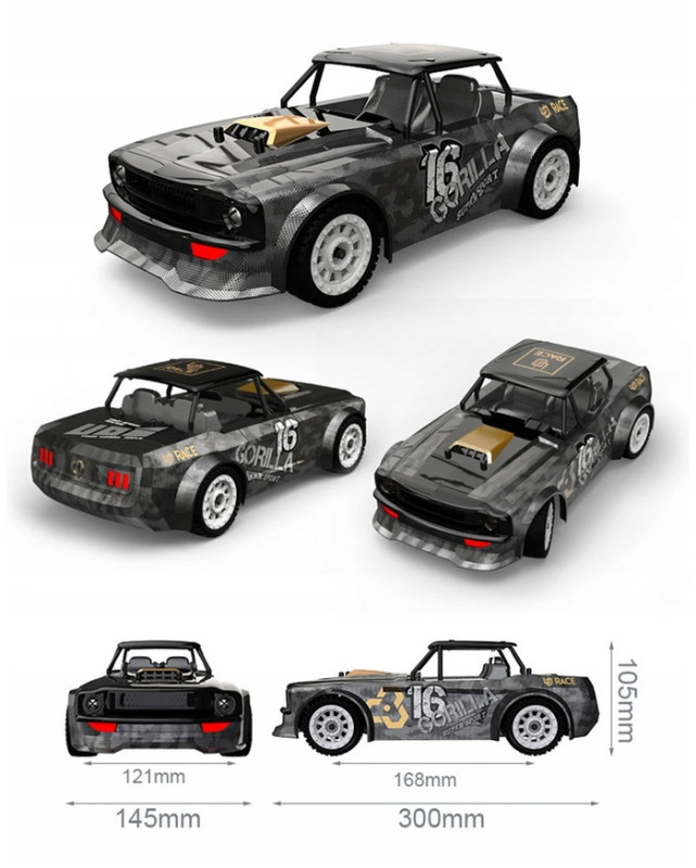 Радиоуправляемая модель для дрифта Pinecone Model (#SG-1604PRO-BL-GG) 1/16 4WD RTR