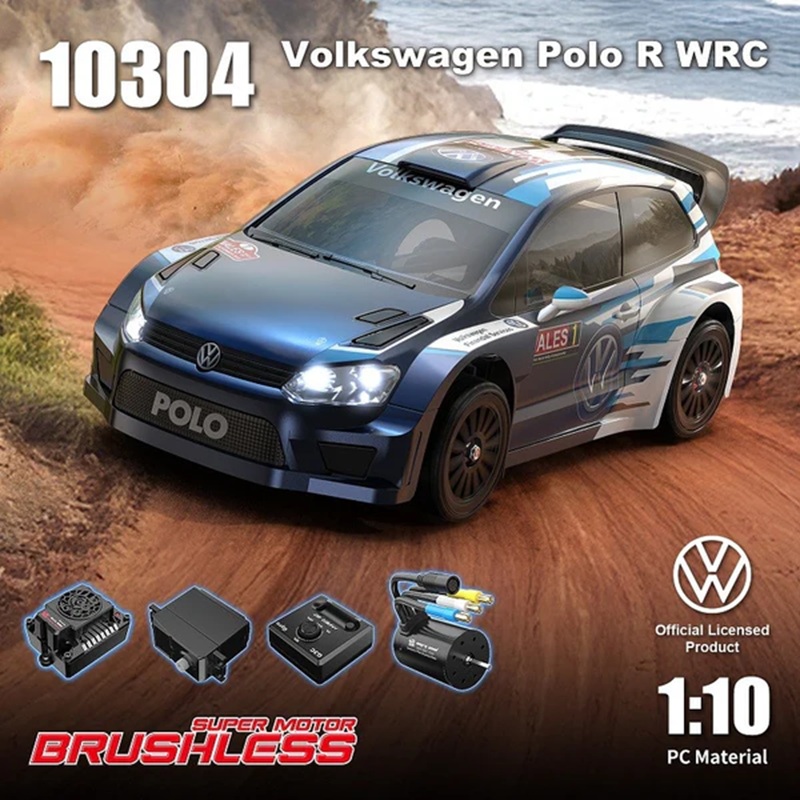 Радиоуправляемая раллийная модель Hyper GO MJX (#10304) Brushless RTR 1/10 Kendaraan Remote Control Listrik Model Mobil Balap Reli