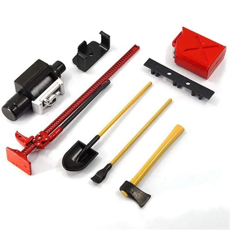 Инструменты пластиковые масштабные 1/10 RC-Avtomag (#AV-SM01018) Plastic Scale Accessory Set 7pcs/set