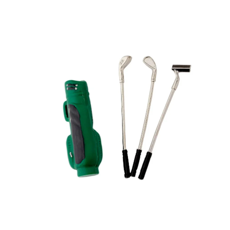 Декоративная мини-клюшки для гольфа с сумкой RC-Avtomag (#AV-EL06024) 1/12 Dollhouse Miniature Accessories Mini Golf Clubs with Bag Model Toys for Doll House Decoration