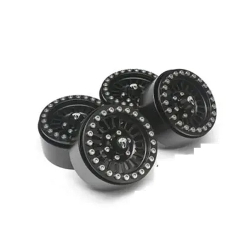 Диски бедлоки RC-Avtomag (#AV-CW03007) 1.9" Aluminum Beadlock Crawler Wheels 4pcs -Flower Black Color