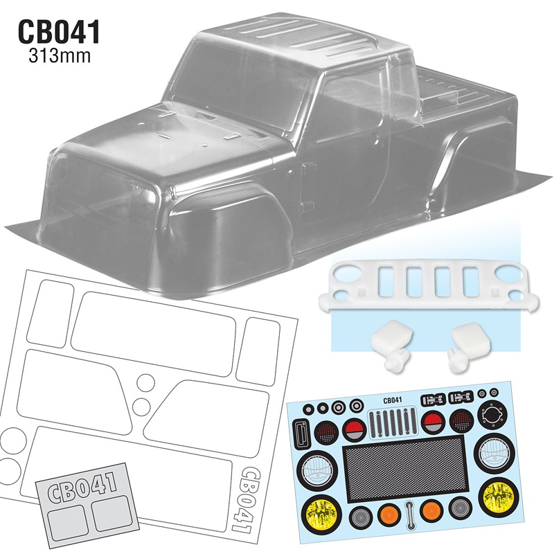 Кузов TeamC (#CB041) 1/10 JP1 Crawler Body, 313mm