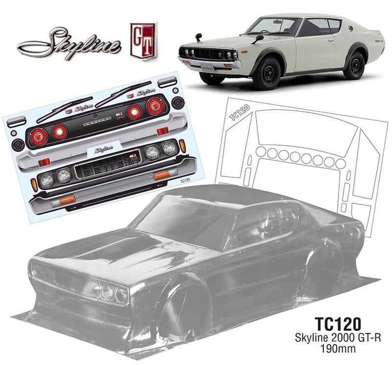 Кузов TeamC (#TC120) 1/10 Nissan Skyline 2000, 190mm