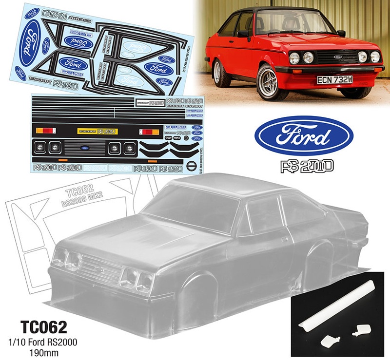 Кузов TeamC (#TC062) 1/10 Ford RS2000, 190mm