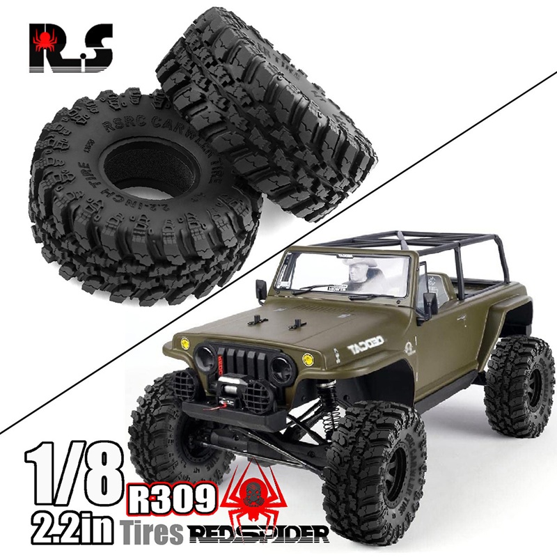 Шины внедорожные Off-Road Red Spider (#R309) 1/8 Meijiaxin H8H Easy Control YK4083 CROSSRC Big Rhino 2.2inch