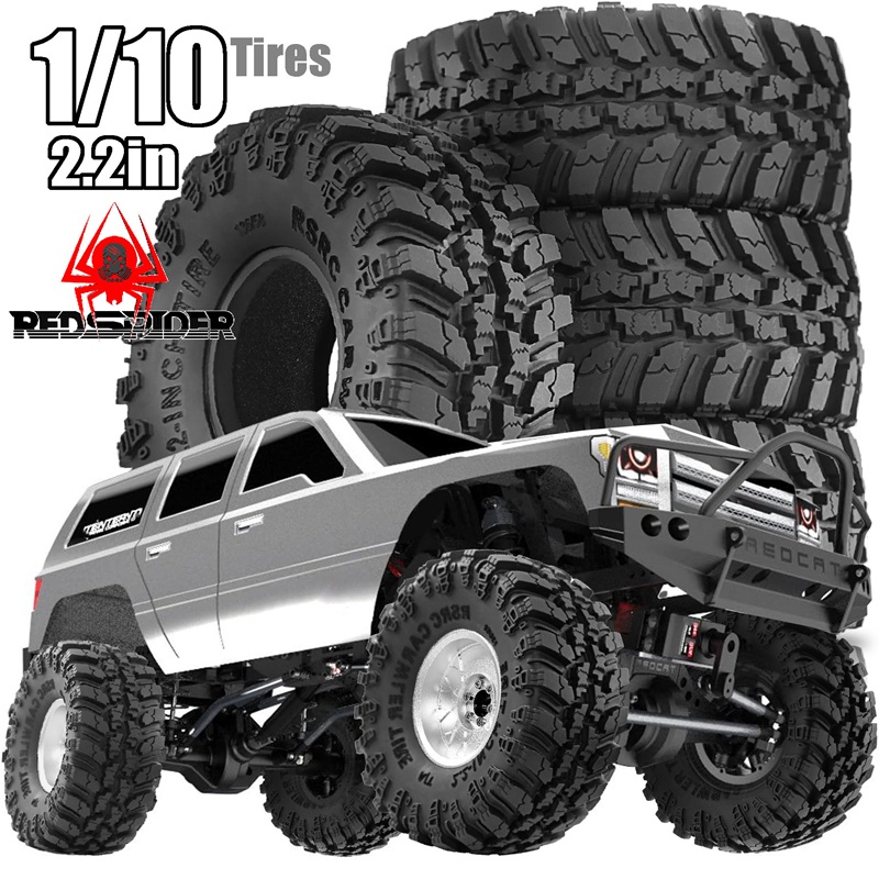 Шины внедорожные Off-Road Red Spider (#R309) 1/8 Meijiaxin H8H Easy Control YK4083 CROSSRC Big Rhino 2.2inch