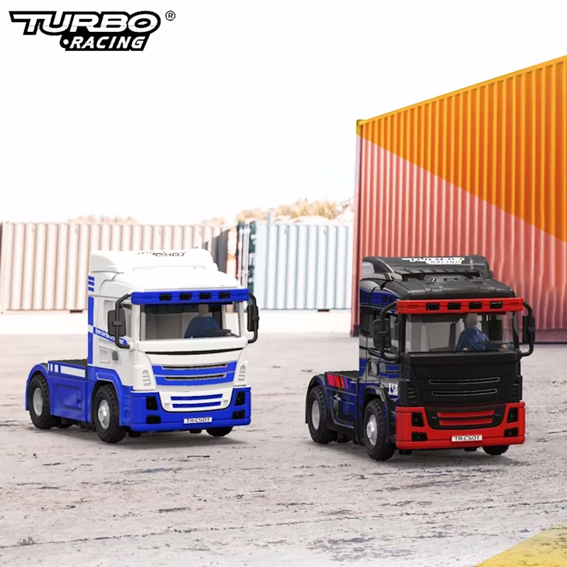 Радиоуправляемая модель грузовика с прицепом TurboRacing (#C50C+T) 4WD 1:76 RTR 2.4GHz