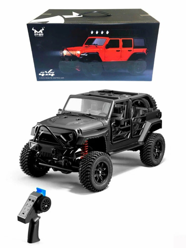 Радиоуправляемый внедорожник MN Hobby (#SG-MN-128B)  Jeep Wrangler Black 4WD RTR масштаб 1/12 2.4G
