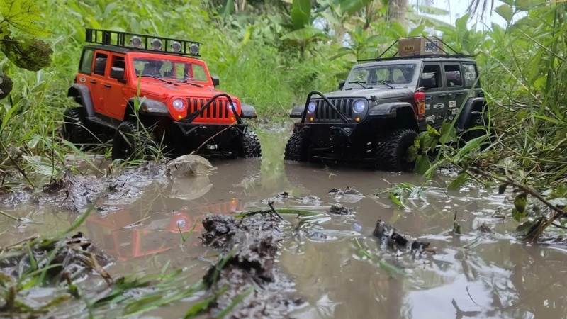 Радиоуправляемый внедорожник MN Hobby (#SG-MN-128OR)  Jeep Wrangler Orange 4WD RTR масштаб 1/12 2.4G