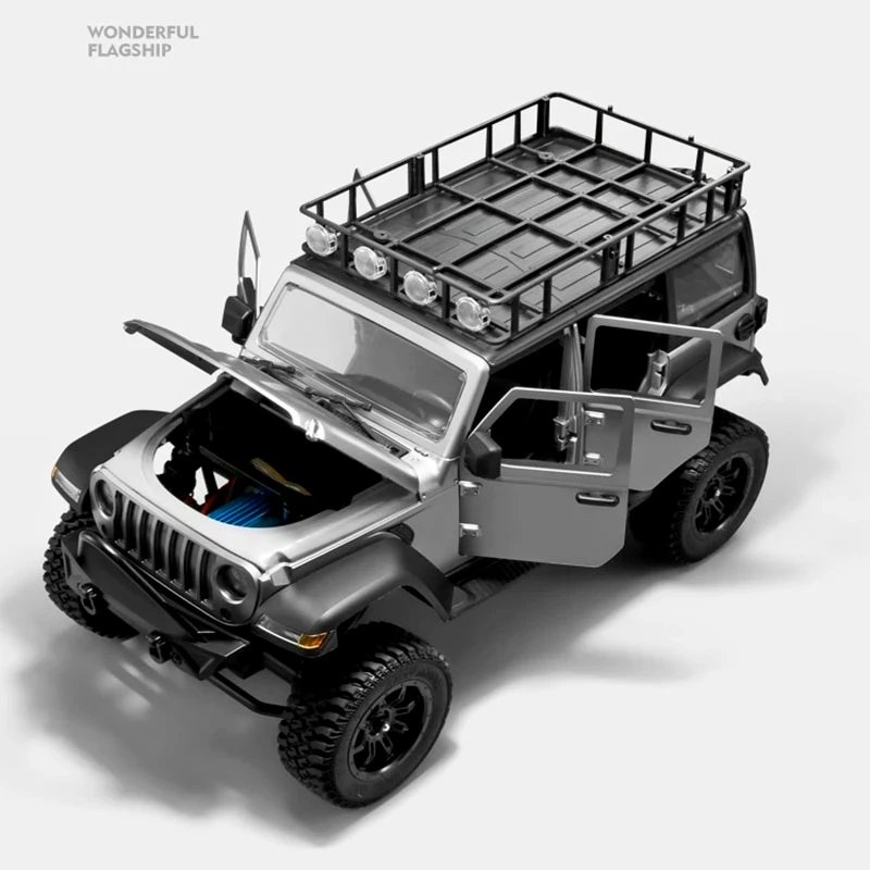 Радиоуправляемый внедорожник MN Hobby (#SG-MN-128S)  Jeep Wrangler Silver 4WD RTR масштаб 1/12 2.4G