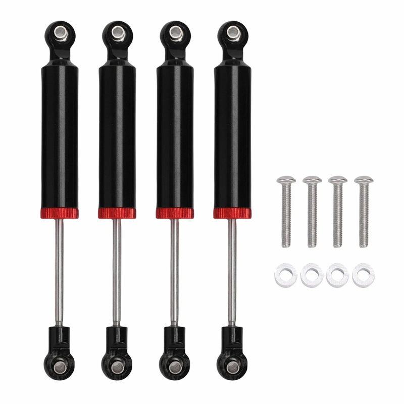 Амортизаторы RCTurn (#SX10V590RD) 4-Pieces RC Shock Absorber Shock Damper Set 90mm for 1/10 RC Crawler: Red 98x12mm