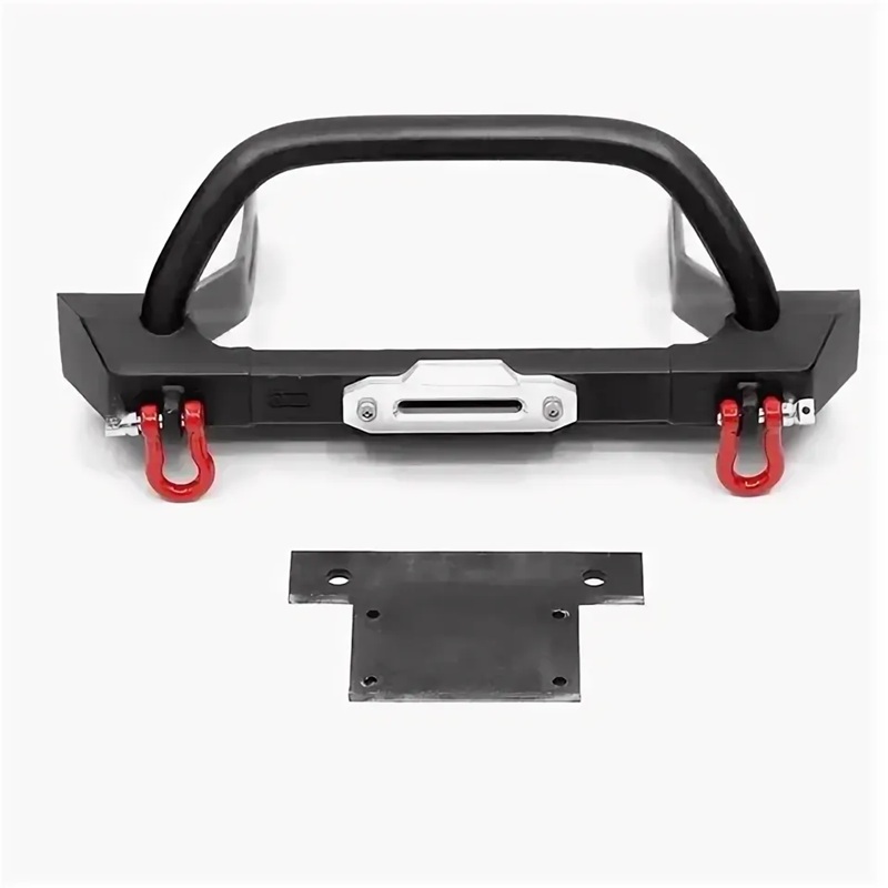 Бампер передний RCTurn (#SX10IIIA10) Metal Quad Front Bumper Set for SCX10 III - Black