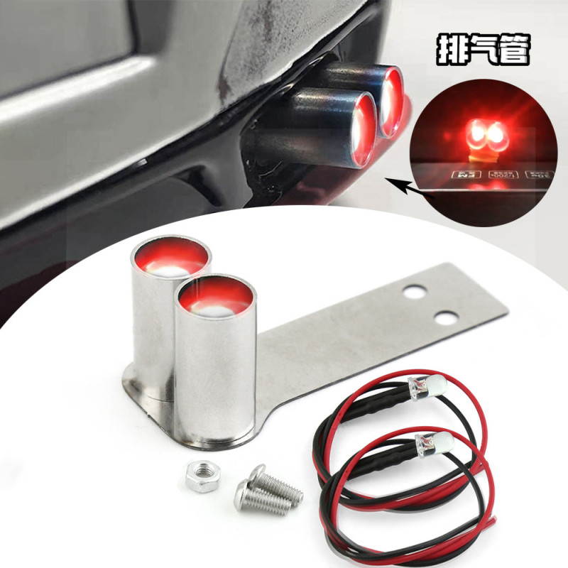 Глушитель RC-Avtomag (#AV1596) Stainless Steel Dual Muffler Exhaust Pipe 2pcs 1/10