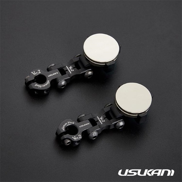 Крепление кузова магнитное Usukani (#US88128)/Ver 2.0 AL Magnet Body Mount /2pcs (Ultimate Black)